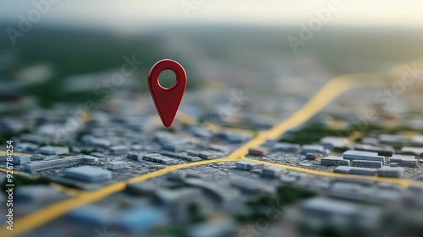 Obraz Locationbased map data technology in Dubai