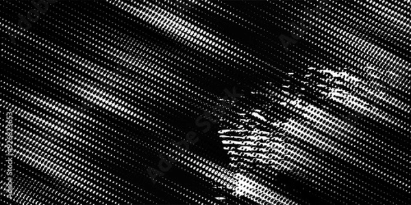 Fototapeta Halftone dots pattern white color gradient grunge texture background. Pop art dots comics sport style vector illustration