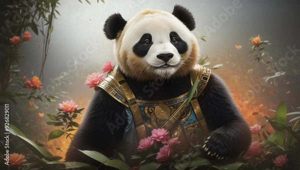 Obraz panda and bamboo