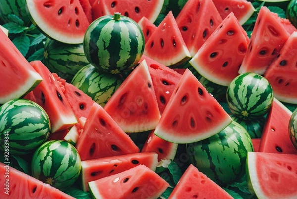 Obraz water melon and watermelon