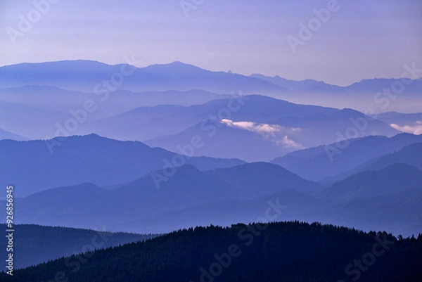 Obraz 牛岳から見た北アルプス方面の風景