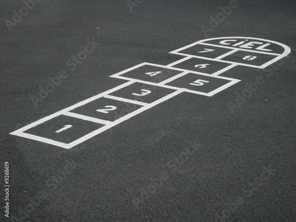 Fototapeta jeu de marelle