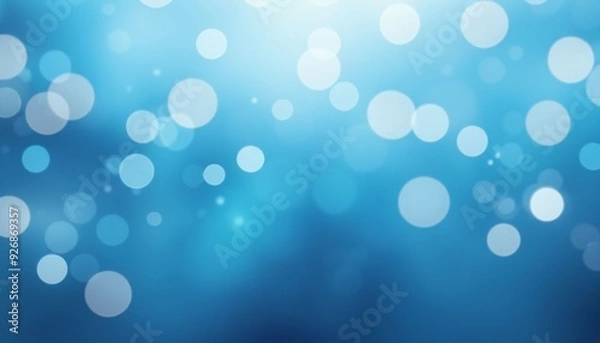 Obraz Abstract Blue Defocused particle bokeh background_2 Generative AI