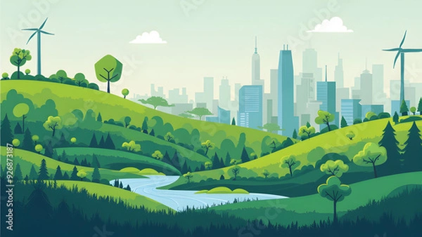 Fototapeta Risk Management representing sustainability, corporate responsibility, and ethical business practices - Environmental, Social, and Governance
