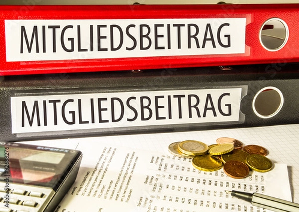 Fototapeta Mitgliedsbeitrag (Verein, Mitglied)
