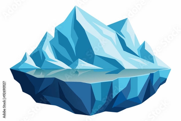 Fototapeta Blue Iceberg with a Reflective Surface