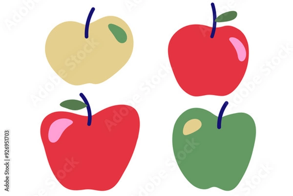 Fototapeta This is an illustration of an apple.