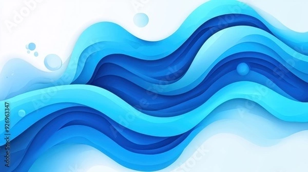 Obraz Experience the soothing vibe of this abstract blue wave vector. Its modern textures add a cool touch to any design.