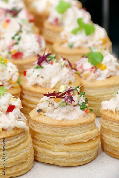 Obraz  Crab meat salad puff 1