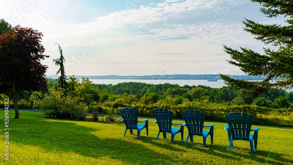 Fototapeta landscape with sky and clouds
