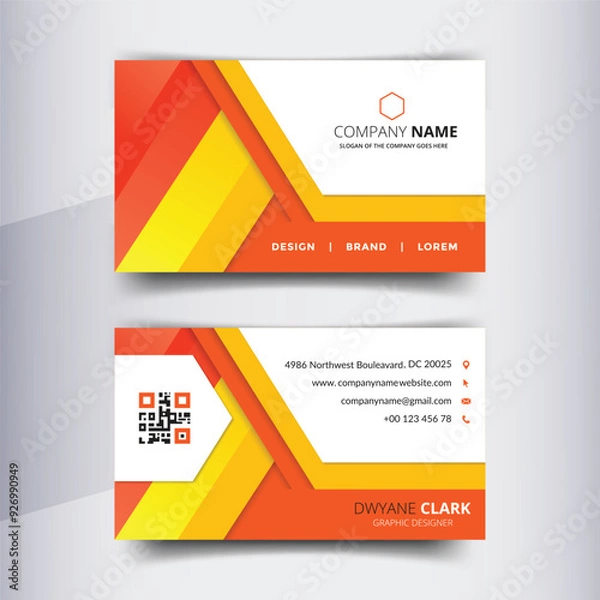Fototapeta Business Card Design Template For Modern Corporate
