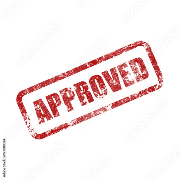 Obraz approved stamp. approved stamp sign. red stamp with the words approved