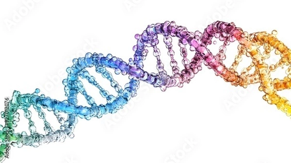 Obraz Vibrant Colored DNA Double Helix.