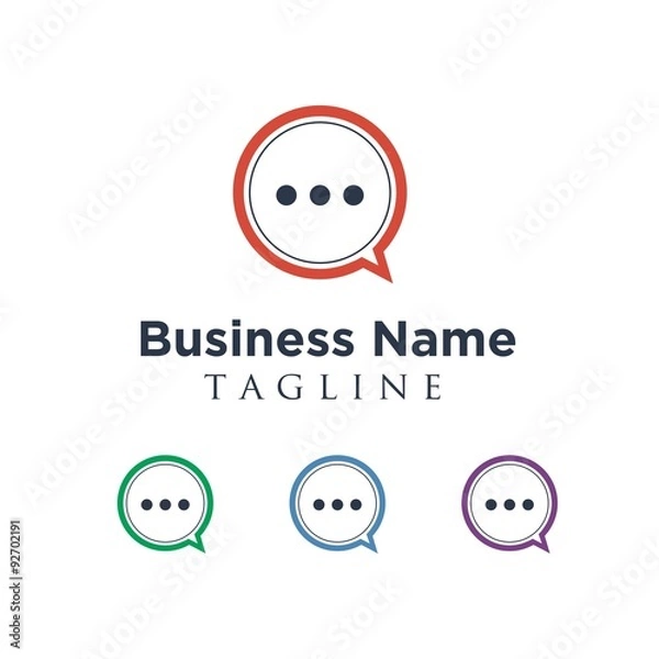 Fototapeta Chat vector logo icon
