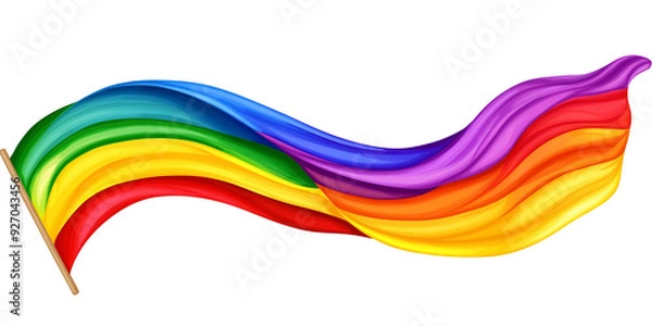 Fototapeta abstract colourful rainbow, Waving LGBT rainbow flag