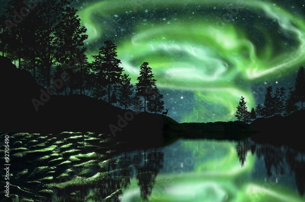Fototapeta aurora borealis