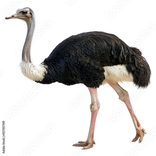 Obraz Ostrich Standing on 
translucent