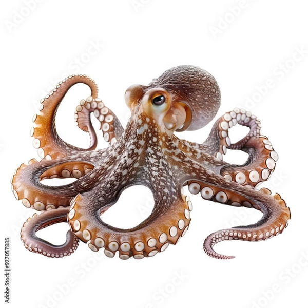 Obraz Octopus with Tentacles Spread on 
translucent