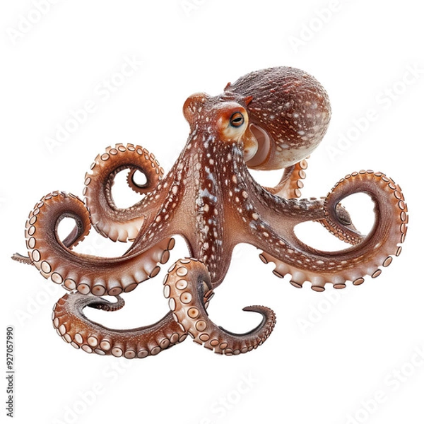Obraz Octopus with Tentacles Extended 
translucent