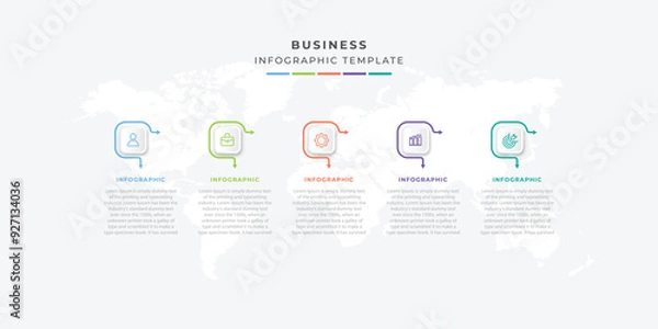 Obraz Business infographic template with step or option design
