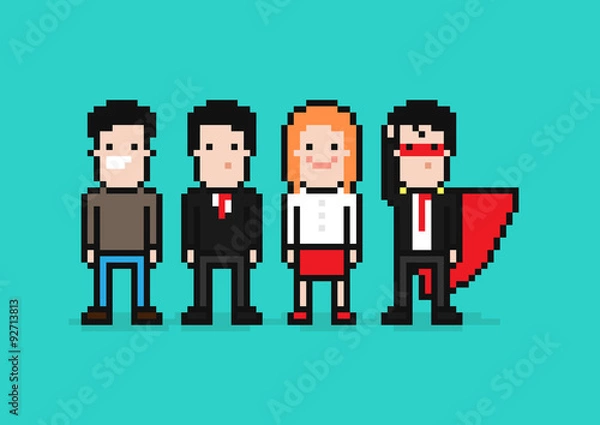 Fototapeta Pixel Characters