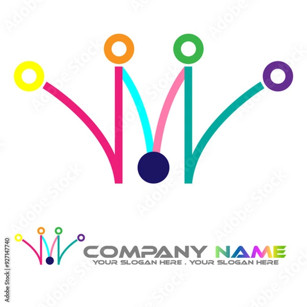 Obraz wm logo crown companyname business design