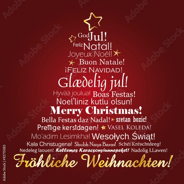 Obraz Merry Christmas red