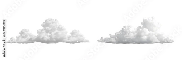 Obraz White clouds on transparent background
