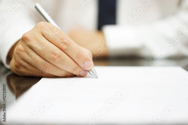 Obraz signing contract