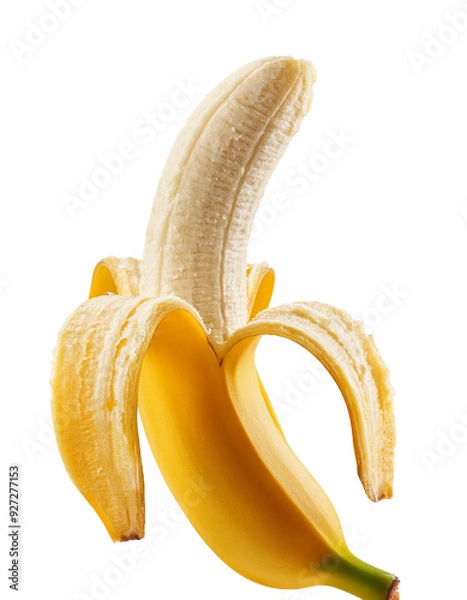 Obraz png banana closeup photo on white background