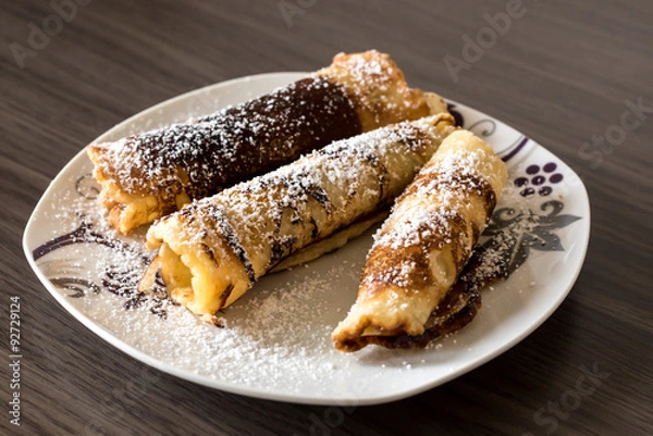 Obraz Eierpfannkuchen mit Puderzucker