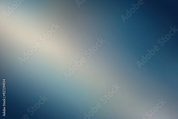 Fototapeta Blue Grainy Gradient Background Texture Featuring Blurred Light and Dark Elements