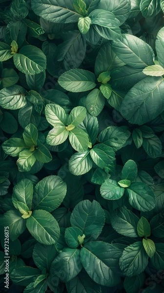 Obraz green and blue small boat on the river, high mountain illustration poster background