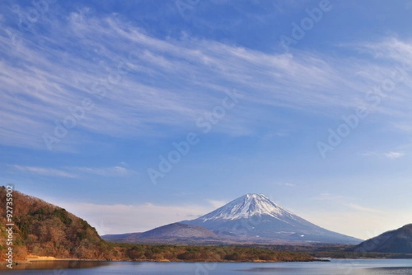 Fototapeta 富士山と本栖湖