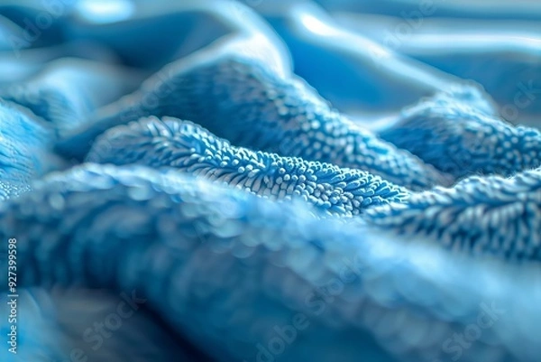 Fototapeta Close-Up of Blue Towel Texture