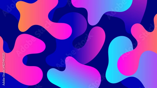 Fototapeta 8K Fluid Gradient Modern Background Liquid Color Shapes Trendy Vibrant Blend Stroke