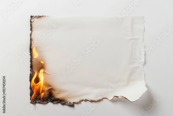 Obraz old paper with burnt edges