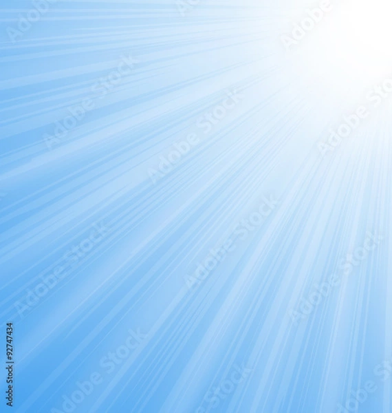 Obraz Abstract Blue Sky Background Sun Rays
