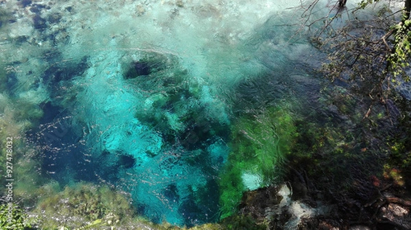 Fototapeta crystal clear water in the bay
