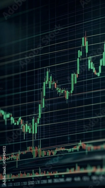 Fototapeta Financial Data Visualization
