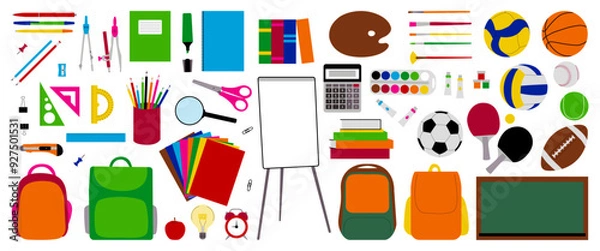 Obraz Set of school subjects, back to school