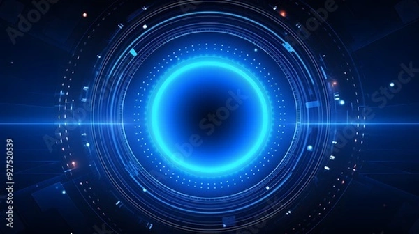 Fototapeta blue Abstract technology background circles digital hi-tech technology design background. concept innovation. vector illustration