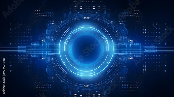 Fototapeta blue Abstract technology background circles digital hi-tech technology design background. concept innovation. vector illustration