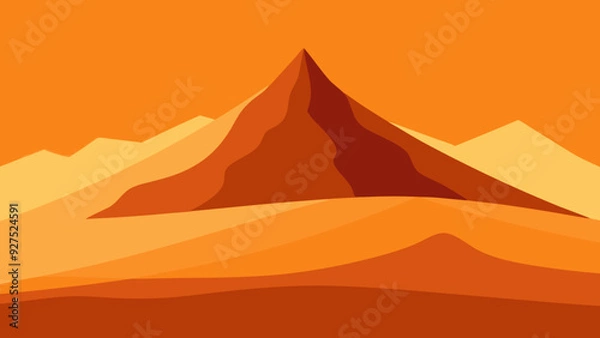 Fototapeta Landscape mountain dessert vector