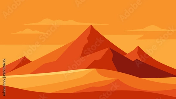 Fototapeta Landscape mountain dessert vector