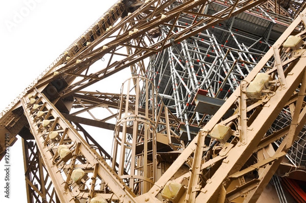 Obraz close-up of the metalwork of the eiffel tower