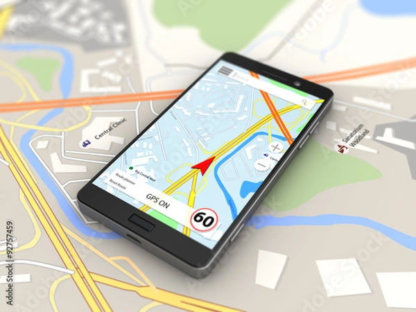 Fototapeta smartphone navigation