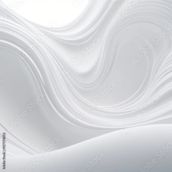 Fototapeta white abstract background with smooth lines
