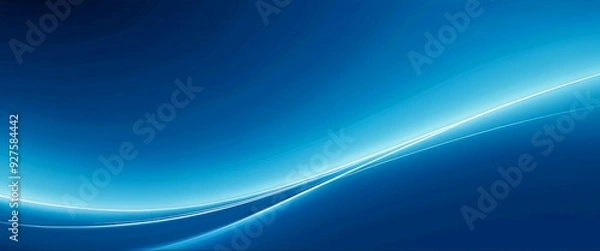 Fototapeta blue background with curved wave