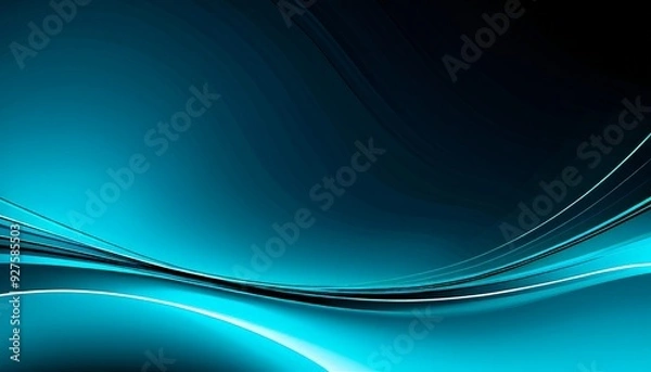 Obraz blue and black background with wave pattern